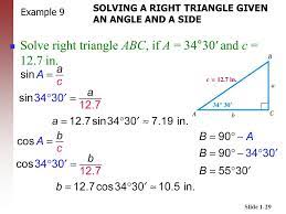 Right triangle trig (solving for sides). Chapter 2 Acute Angles And Ppt Video Online Download