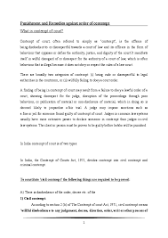 Civil contempt charges are aimed at compelling future compliance with a court order and can be avoided through obedience. Doc Punishment And Remedies Against Order Of Contempt Anirudh Takalkar Academia Edu