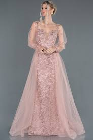 Pudra Gupur Islemeli Kuyruk Detayli Nisan Elbisesi Abu1195 The Dress Elbise Elbise Modelleri