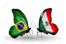 Mexicanos celebran el empate entre méxico y brasil / mexicans celebrate the tie of mexico. Two Butterflies With Flags On Wings As Symbol Of Relations Brazil Stock Photo Picture And Royalty Free Image Image 23939324