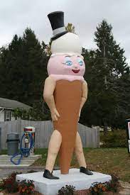 The Ice Cream Lady Roadside Attractions Tourist Trap Retro Sign