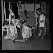 1961 Press Photo 16-month-old Gina Klein gives flowers to Konrad  Adenauer-Texas