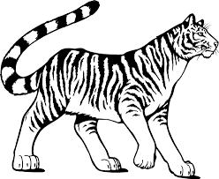Roaring tiger black and white. Tiger Clipart Black And White 41 Cliparts
