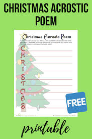 This Christmas Acrostic Poem Exercise Is A Great Way To Hone Writing Skills And Get Into The Holiday Spirit Too Acrostic Poem For Kids Acrostic Poem Acrostic