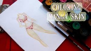 Step Mewarnai Manga Skin Dengan Watercolor Mayagami Cat Air Copic Pensil Warna