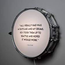 Don't forget to confirm subscription in your email. Snare Drum Wall Light With Dave Grohl Quote Etsy