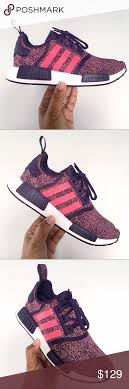 Adidas Nmd R1 Purple Pink Red Black Sneakers Brand New In