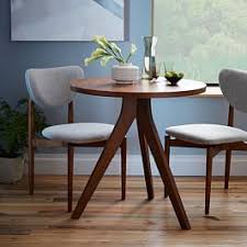 White Marble Round Bistro Table Orbit Base West Elm In 2020 Small Kitchen Tables Expandable Dining Table Round Dining Table