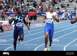Marvin Bracy of USA and Jimmy Vicaut of France 100 M Men during the IAAF  Wanda Diamond League, Meeting de Paris Athletics event