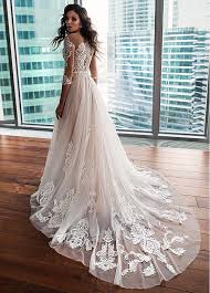 Magbridal Dazzling Tulle One Shoulder Neckline A Line Wedding Dresses With Lace Applique In 2020 Wedding Dresses Lace Wedding Dresses Vintage Wedding Dress Long Sleeve