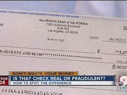 How To Tell If A Check Is Real Or Fake