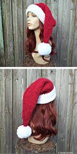 Christmas Santa Hat Free Knitting Pattern 1001 Patterns Hat Knitting Patterns Santa Hat Pattern Crochet Santa Hat Free Pattern