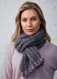 Lisa Herringbone Cape in Indigo