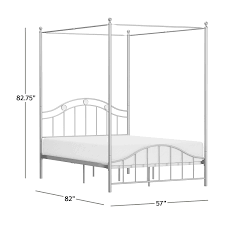 Product titlehillsdale furniture vivian metal canopy bed, silver. Hillsdale Furniture Vivian Metal Canopy Bed Silver Overstock 33415190
