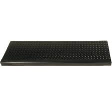 Stairs are a very likely place for sheer ice to form because they are so exposed, and if that ice is covered with snow they can become truly treacherous. Diamond Plate Commercial Rubber Stair Treads 6 Packs