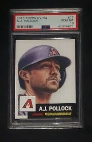 2018 TOPPS LIVING SET #15 AJ POLLOCK PSA GEM MINT 10 SP DIAMONDBACKS  PRISTINE