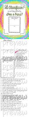 A Clasificar A New Sentence Sorting Activity For Spanish 2 And 3 Por O Para Sort English Sorting Activities Spanish Teacher Resources Learning Spanish