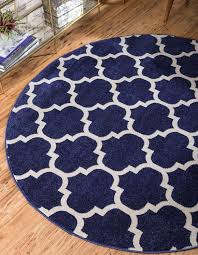 Shop the biggest selection of rugs, in stock, ready to ship. Dark Blue 3 3 X 3 3 Trellis Round Rug Esalerugs