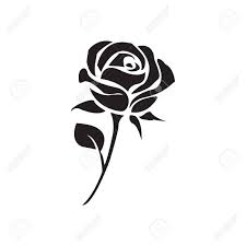 Black And White Rose Wallpaper Drawing Simple Flat Black Rose Icon Vector Illustration Ad Black Flat Simple Rose Illustration Black Roses Wallpaper Cartoon Rose Roses Drawing
