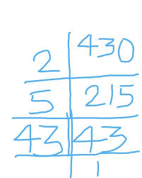 As you can see, every factor is a prime number, so the answer must be right. Identify The Prime Factorization Of 430 Brainly In