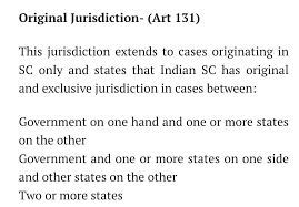 In common law legal systems original jurisdiction of a court is the power to hear a case for the first time, as opposed to appellate jurisdiction, when a higher court has the power to review a lower court's decision. Original Jurisdiction Of The Supreme Court Of India Brainly In