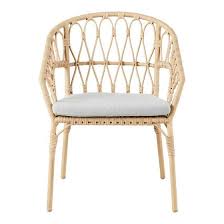 Byron All Weather Wicker Outdoor Dining Chair With Cushion In 2020 Wicker Dining Chairs Outdoor Chairs Woven Dining Chairs