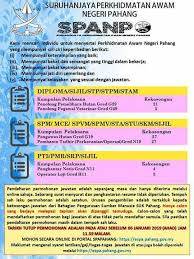 Pembantu laut (gred a17) 12. Jawatan Kosong Di Suruhanjaya Perkhidmatan Awam Negeri Pahang 6 Januari 2019 Jawatan Kosong Kerajaan Swasta Terkini Malaysia 2021 2022
