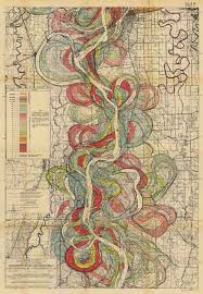 208 Shifting Like A Snake Ancient Mississippi Courses Vintage Maps Vintage Map Map
