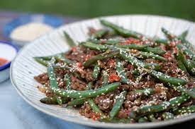 Stir Fry Beans With Spicy Beef Mince Farm To Fork Fried Beans Stir Fry Beans Spicy Beef