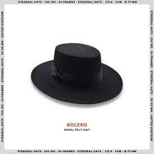 The Bolero Spanish Wide Brim Hat Black Fur Wool Felt Round Etsy