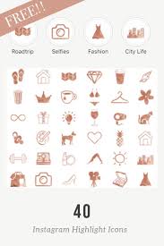 Free Instagram Highlight Covers In Rose Gold Free Instagram Rose Gold Highlights Instagram Highlight Icons