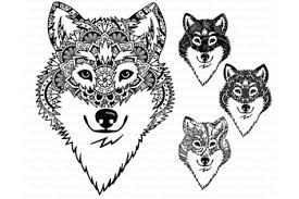 Download Wolf Svg Wolf Head Svg Wolf Mandala Svg Files By Doodle Cloud Studio