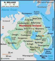 Northern Ireland Large Color Map Northern Ireland Genealogy Ireland Ireland Map