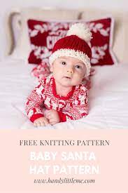 Santa Hat Pattern For Baby Free Knitting Patterns Handy Little Me Baby Hats Knitting Baby Santa Hat Santa Hat Pattern