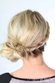 Braided Messy Bun Messy Bun With Braid Braided Hairstyles Easy Updos For Medium Hair