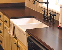 sink cutouts in custom wood countertops