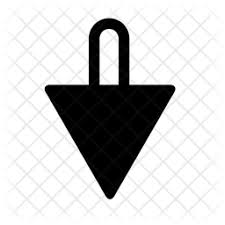 Bottom Arow Icon - Download in Line Style