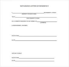 Proof Of Residency Letter Notarized Letter Template Word Letter Templates Printable Letter Templates