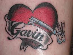 Image Result For Tattooed Wedding Rings Designs With Spouse Names Heart Tattoos With Names Key Tattoo Designs Heart Key Tattoo Designs