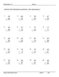 Worksheets To Practice Two Digit Subtraction Without Regrouping Subtraction With Regrouping Worksheets Subtraction Worksheets Subtraction Practice