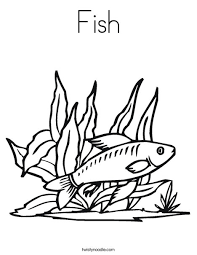 Seaweed coloring pages to and print for free. Fish Coloring Page Twisty Noodle