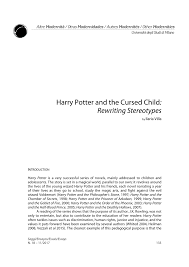 The post contains plot spoilers for the entirety of harry potter and the cursed child. Pdf Harry Potter And The Cursed Child Rewriting Stereotypes