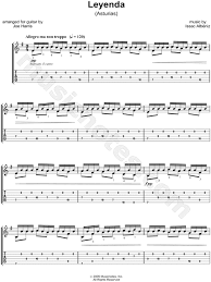 Isaac Albeniz Leyenda Asturias Guitar Tab In E Minor Download Print Sku Mn0072555