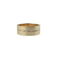 Modern Gold Ring Wedding Location Coordinates Hand Stamped Etsy Modern Gold Ring Handmade Wedding Band Personalized Wedding Bands