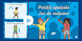 Traseul este stabilit de educatoare. PoziÈii SpaÈiale Joc De MiÈcare Powerpoint