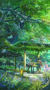 1536x2732 Wallpaper For The Garden Of Words Garden Of Words Anime Scenery Anime Wall Art