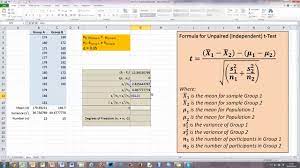 Give eac h column a heading. How To Calculate Manually Student S T Statistic Independent Samples In Excel 2010 Youtube