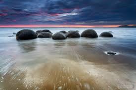 Moeraki boulders, the huge spherical rocks on koekohe beach on the east coast of the south island. Moeraki Boulders New Zealand Lee Duguid Photography