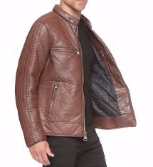 Marc New York Andrew Marc Faux Leather Bomber Jacket Men S Size M Brown 199 Ebay Faux Leather Bomber Jacket Mens Jackets Jackets