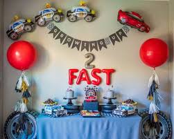  How To Blend Two Birthday Party Themes A Race Car And Police Party Sugar Moon Bloom Race Car Birthday Party Police Birthday Party 2nd Birthday Party For Boys